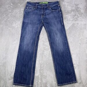 Rock and Roll Pistol Straight Denim 34x34 Blue Jeans Cowboy Western Preppy
